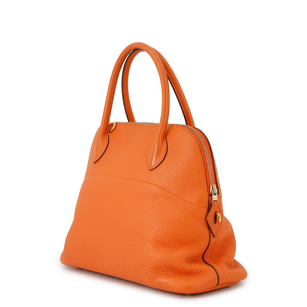 Bolide Orange Taurillon Clemence Size Handbag Travel Bag