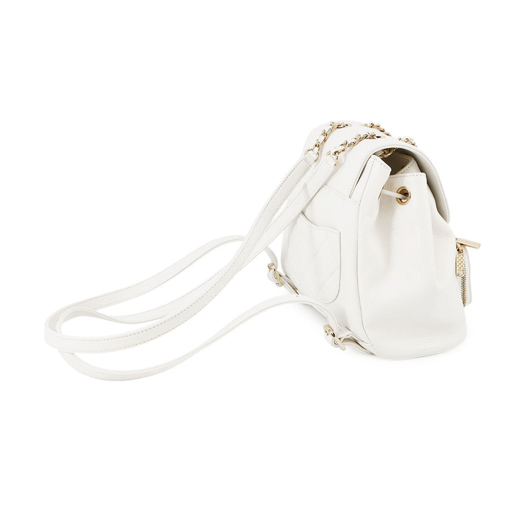 Chanel Matelasse Backpack WhiteAS3530 Caviar Leather