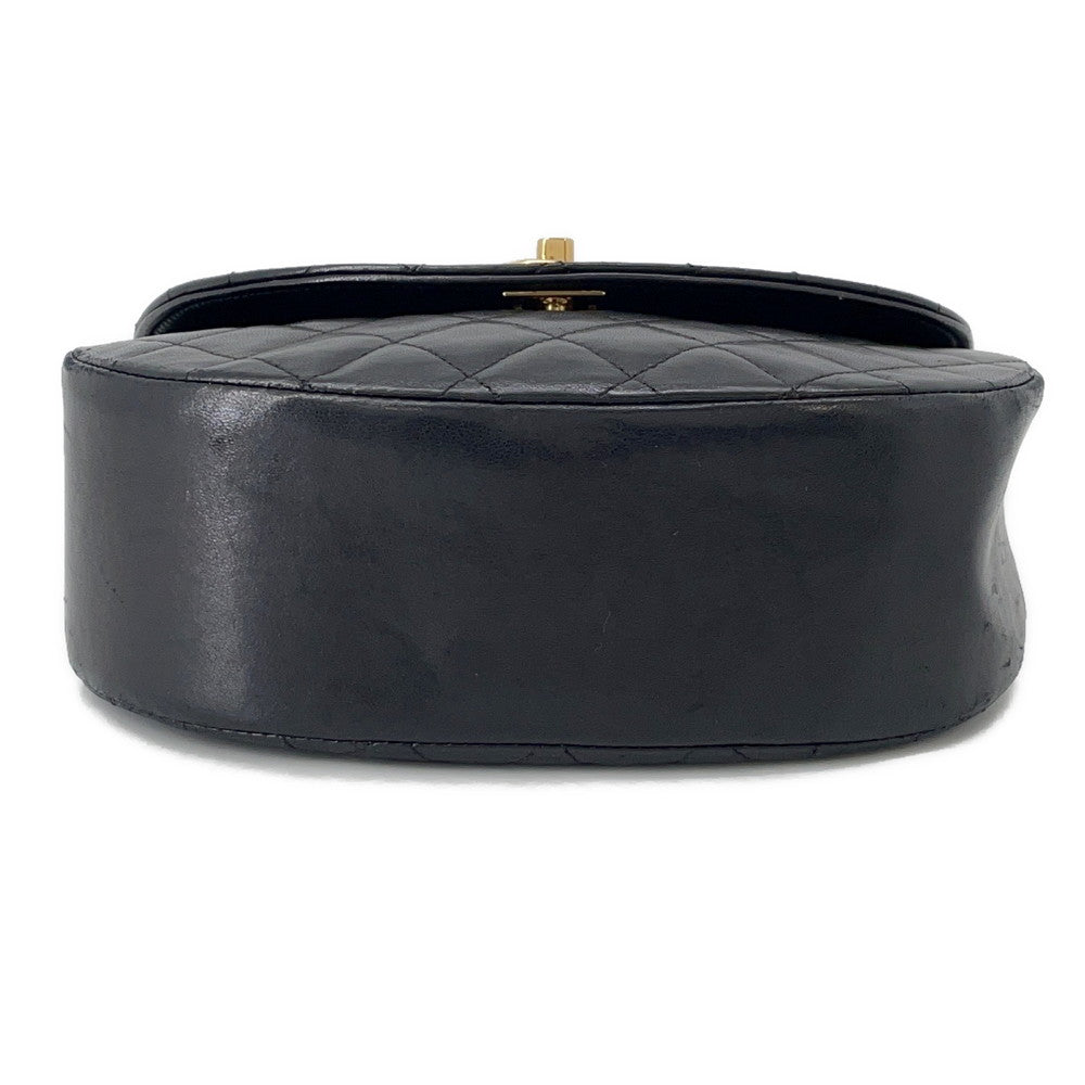 Chanel Matelasse Half Moon Chainshoulder Lambskin Black Shoulder Bag 2