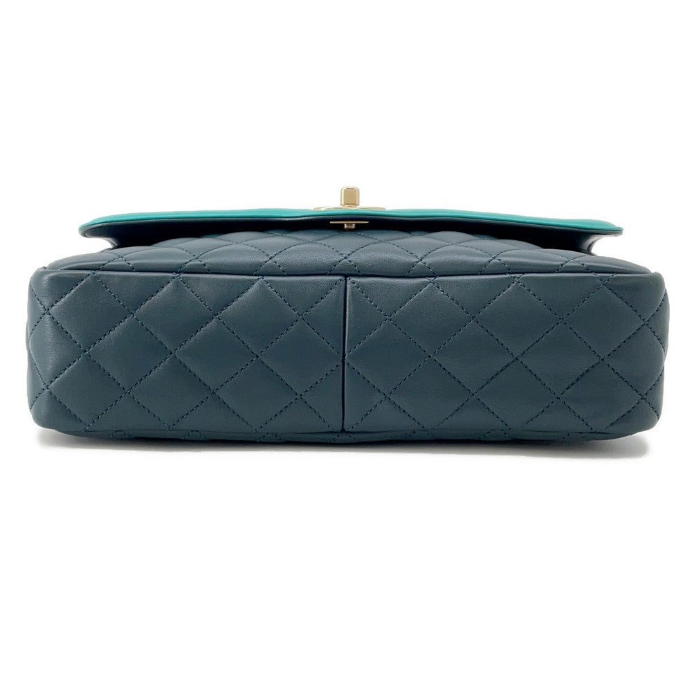 Chanel Matelasse ChainShoulder Lambskin Green Shoulder Bag