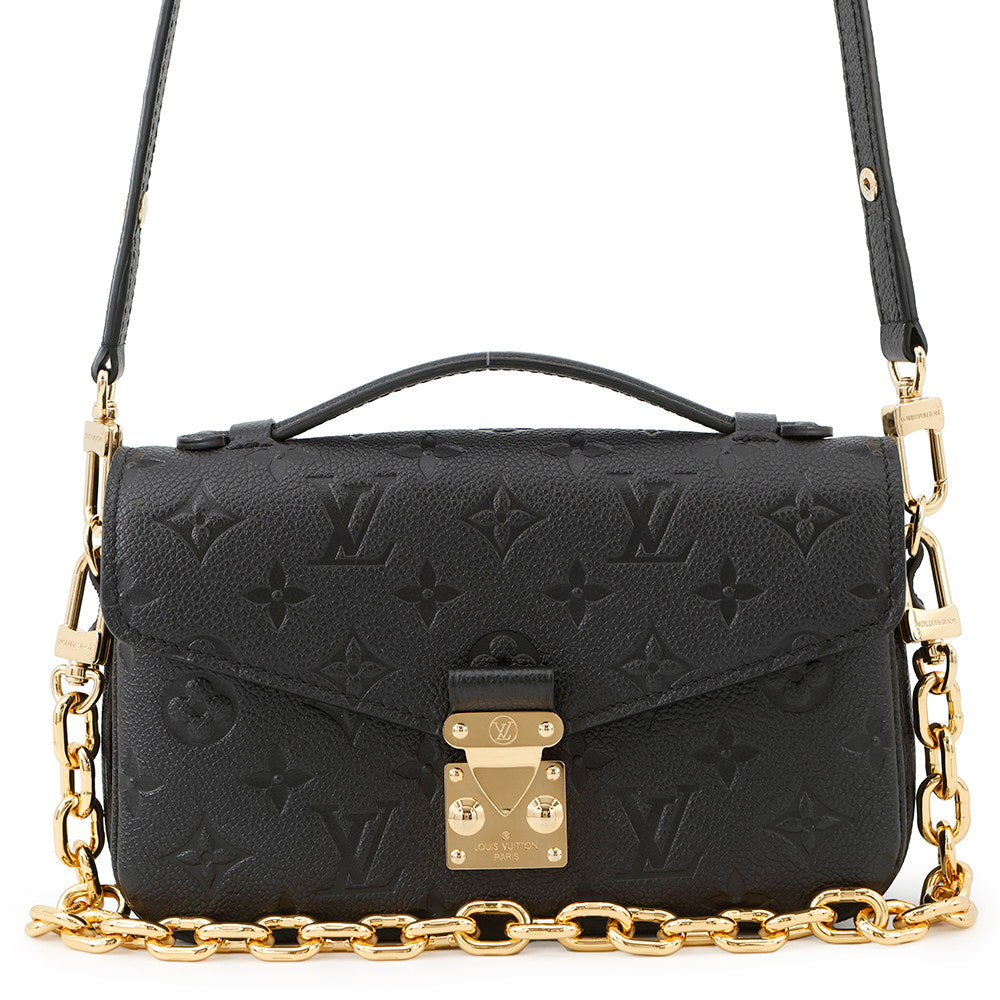 Louis Vuitton Pochette Metis EW NoirM46595 Monogram Empreinte Leather Clutch Bag