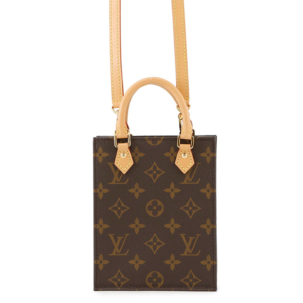 Louis Vuitton Petit Sac Plat BrownM81295 Monogram Handbag
