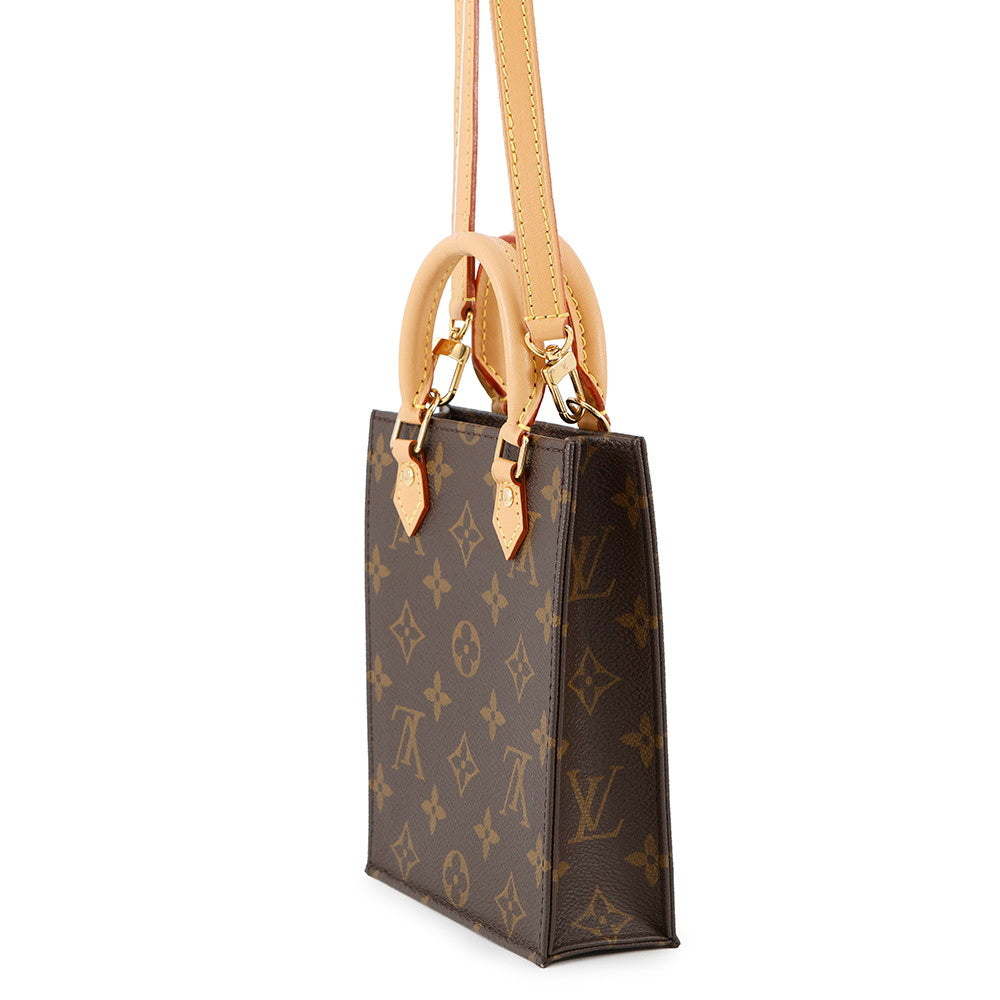 Louis Vuitton Petit Sac Plat BrownM81295 Monogram Handbag