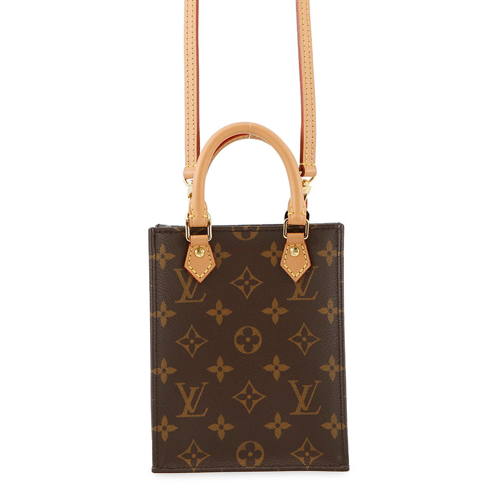Louis Vuitton Petit Sac Plat BrownM69442 Monogram Handbag 3
