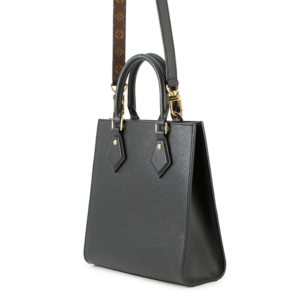 Louis Vuitton Sac Plat NoirM20958 Leather Epi Handbag 2
