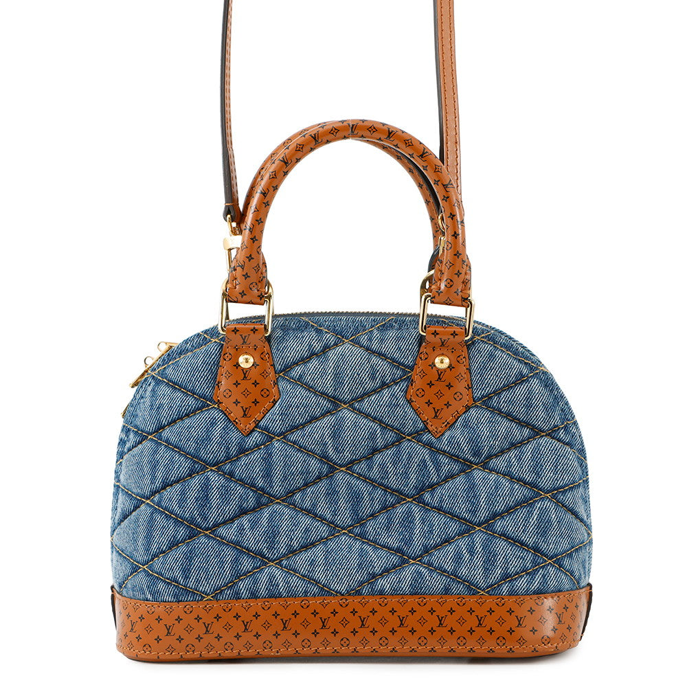 Louis Vuitton Maltage Alma BrownM55048 DenimTextile Blue Handbag