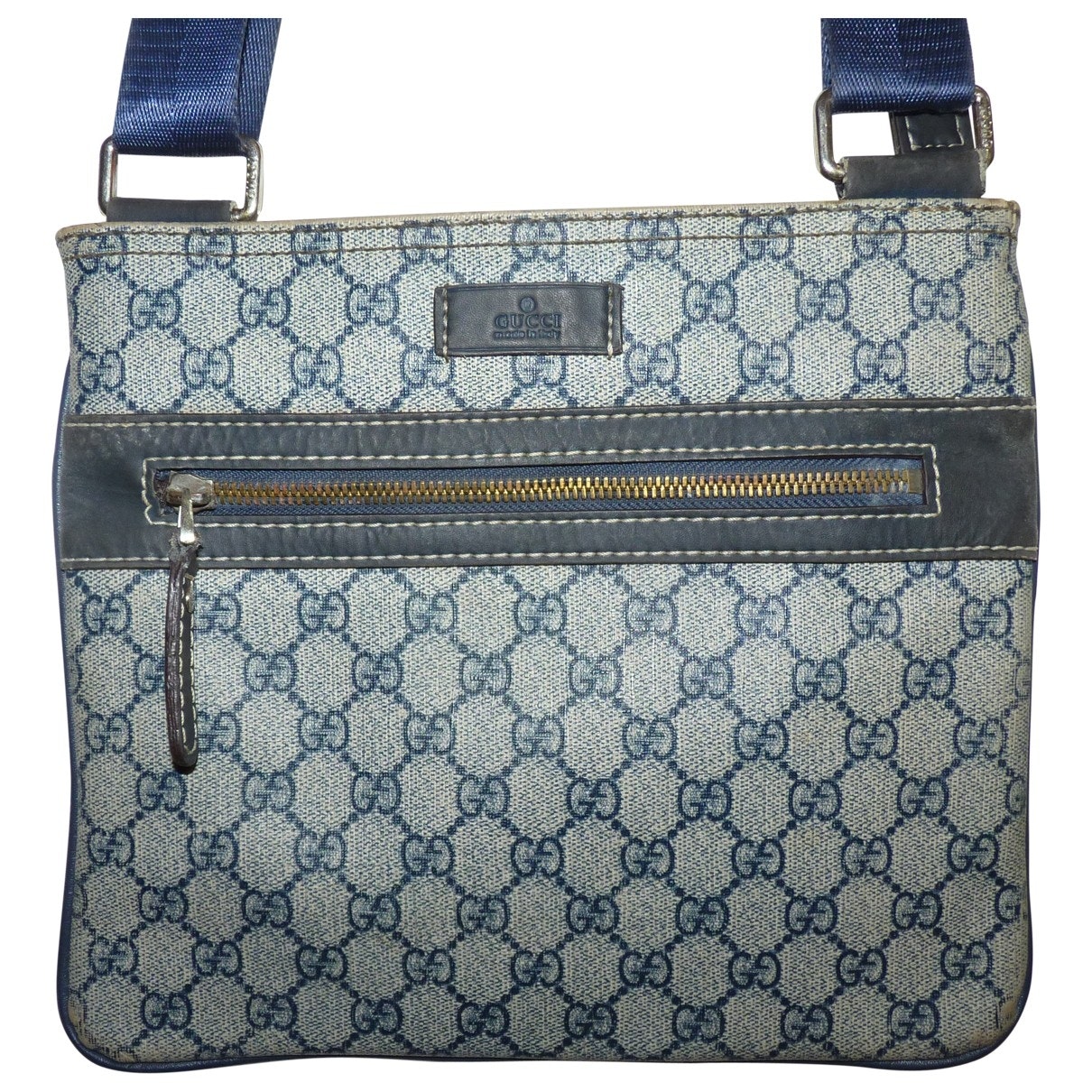Gucci blue cloth handbag