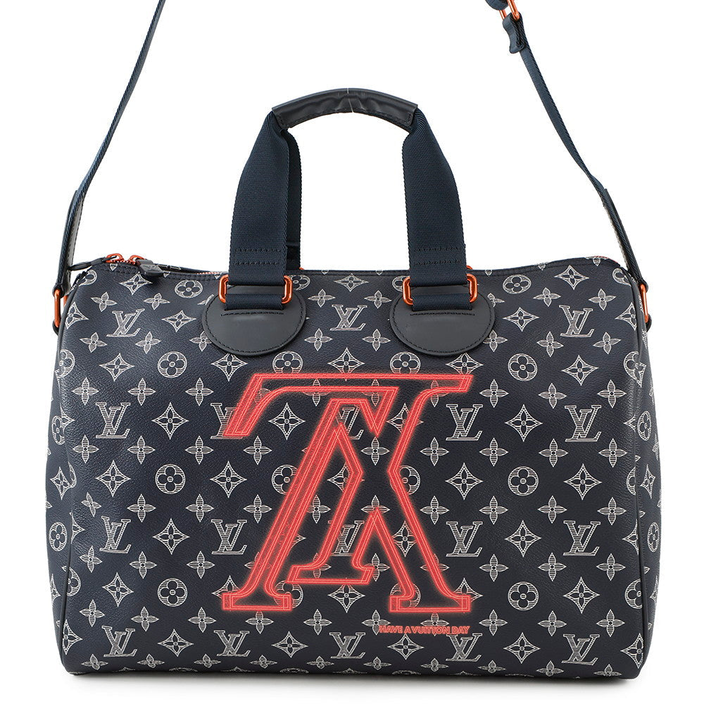 Louis Vuitton Speedy Bandouliere NavyM43697 Ink Monogram Handbag