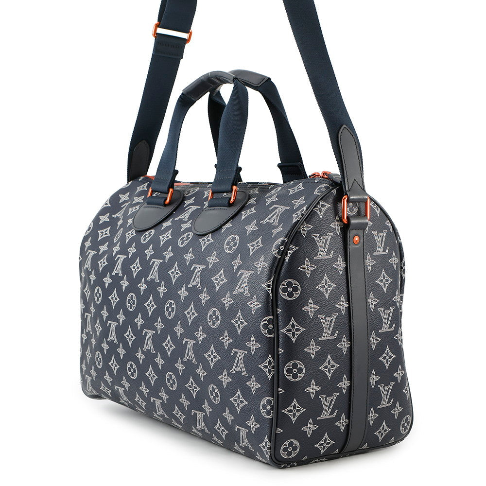 Louis Vuitton Speedy Bandouliere NavyM43697 Ink Monogram Handbag