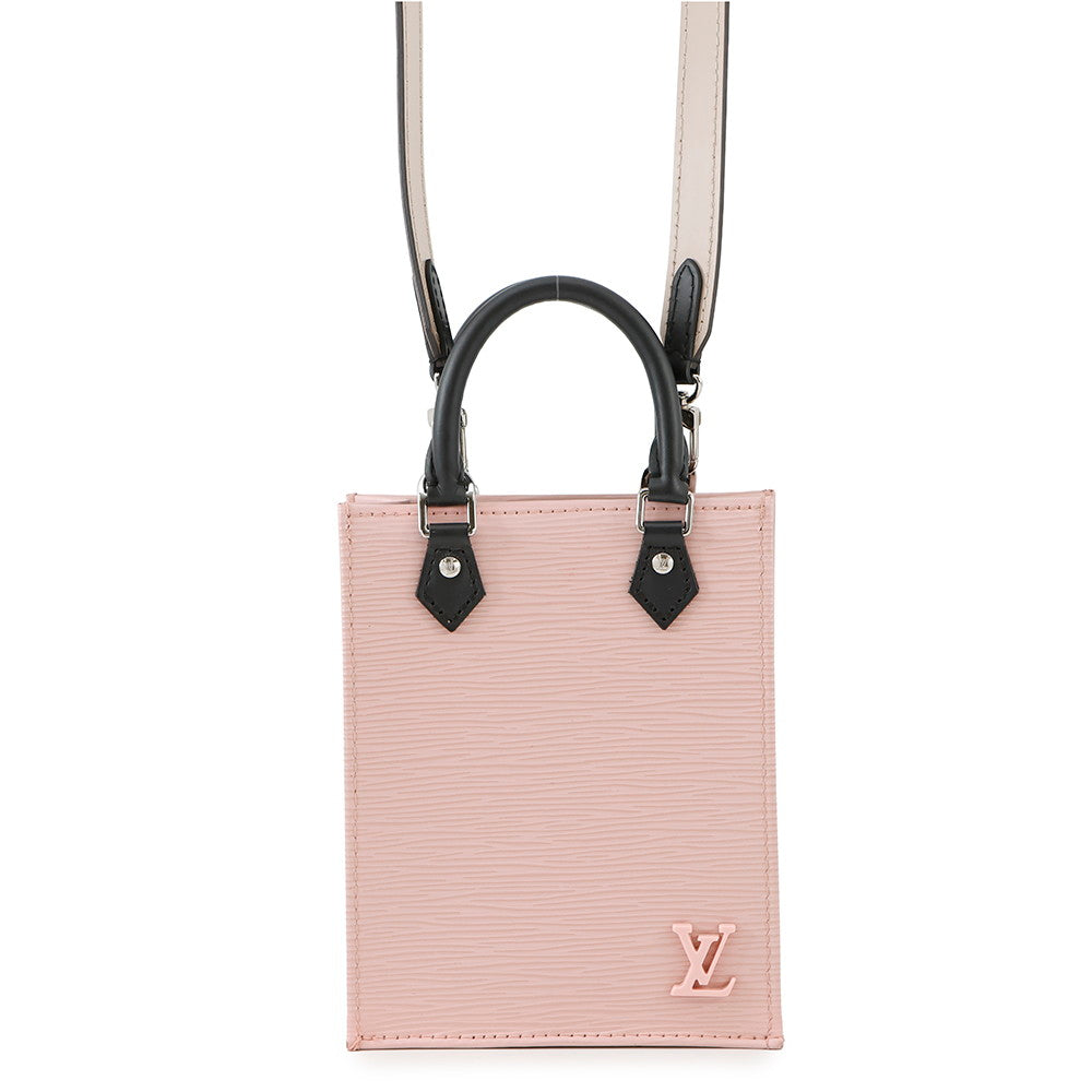 Louis Vuitton Petit Sac Plat Rose Ballerine Epi Leather Handbag