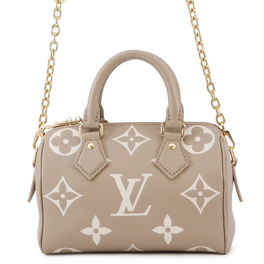 Louis Vuitton Speedy Bandouliere Tourterelle claimM46575 Monogram Leather Empreinte Handbag