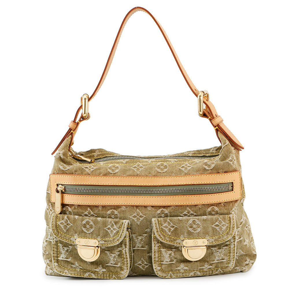 Louis Vuitton Baggy KhakiM95213 Denim Monogram Handbag