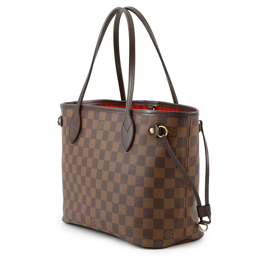 Louis Vuitton Neverfull RedN51109 Ebene Damier Canvas Tote Bag 3
