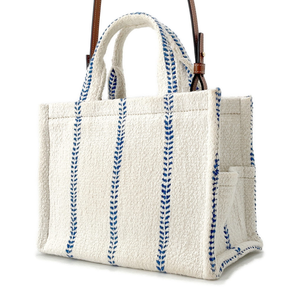 Small Cabas Thais Tote Bag Eyi. Bb Leather White