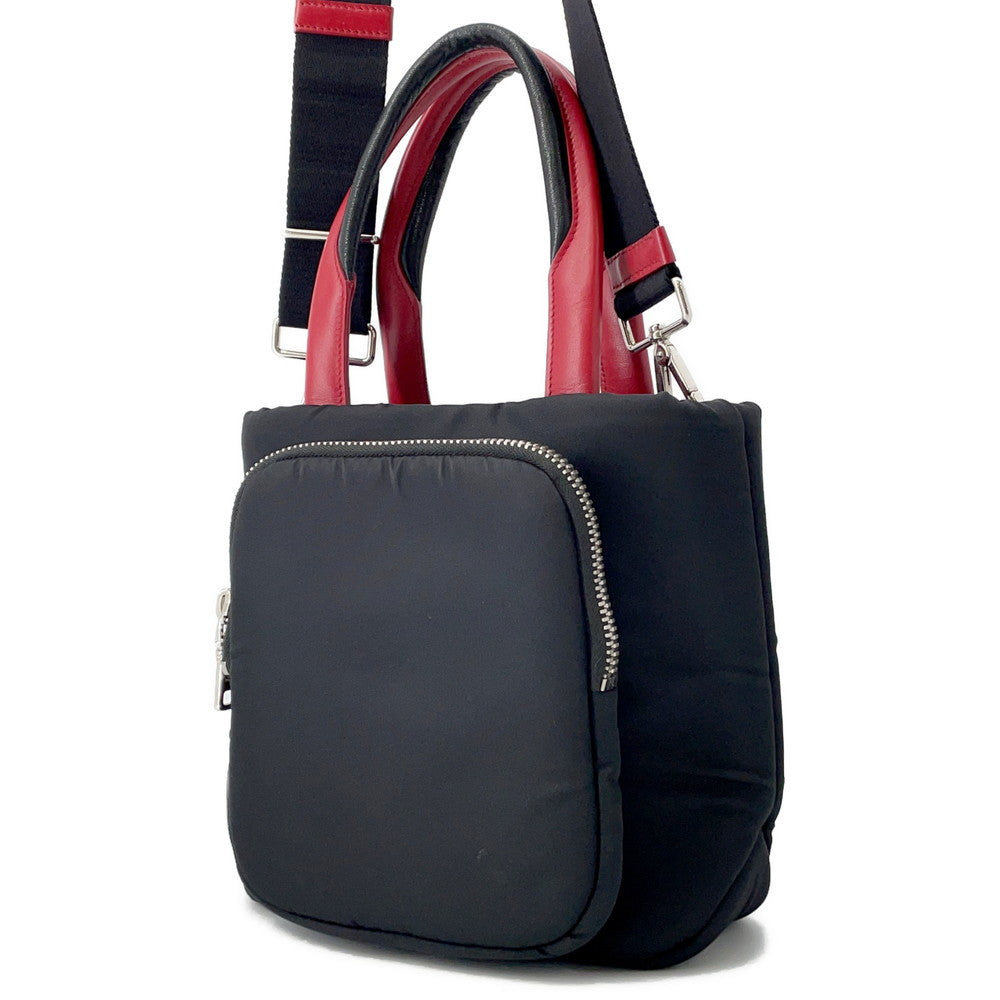 Cargo Way Tote Bag Red Bg Size Leather Nylon