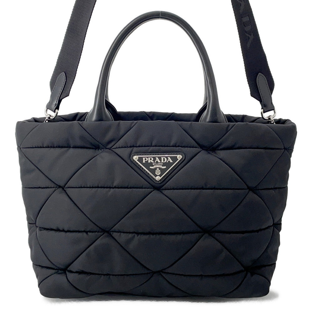 Prada ?Padded Re- Tote Bag Black1BG436 Leather Nylon