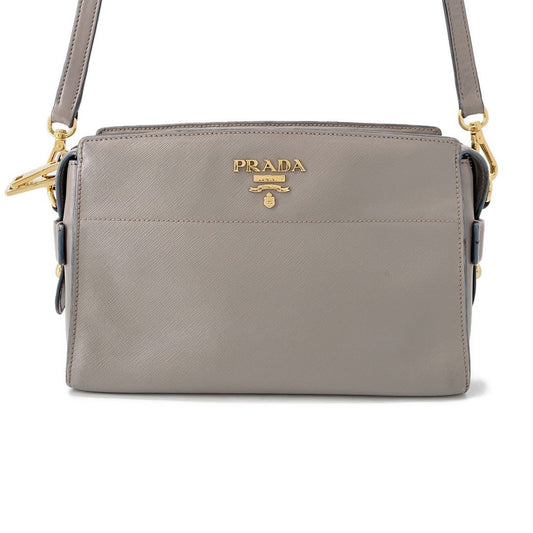 Saffiano Shoulder Bag Gray Bh Saffiano Leatherleather