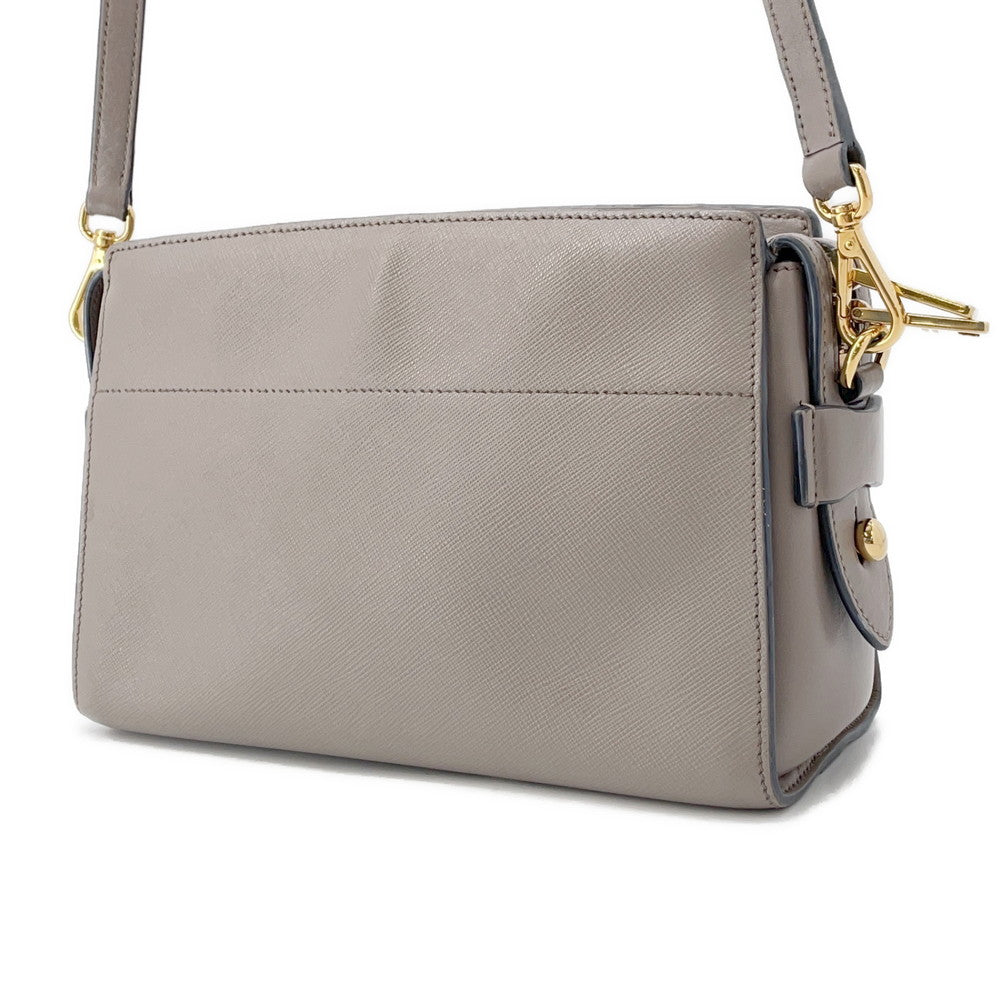Saffiano Shoulder Bag Gray Bh Saffiano Leatherleather
