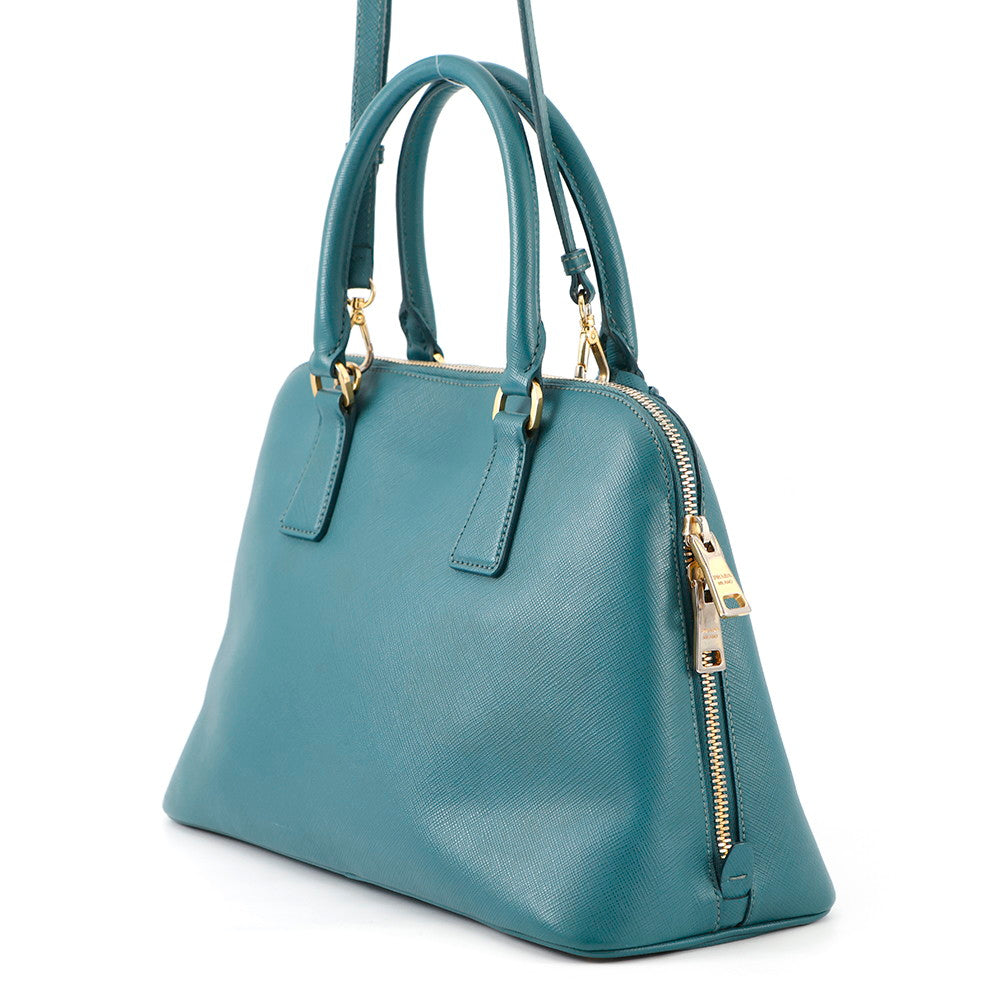 Way Handbag Greenbl Saffiano Leatherleather Travel Bag