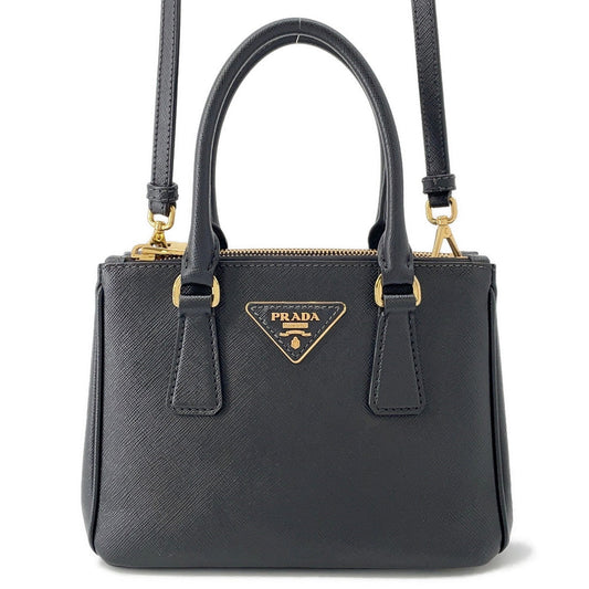 Galleria Way Shoulder Bag Ba Saffiano Leatherleather Black