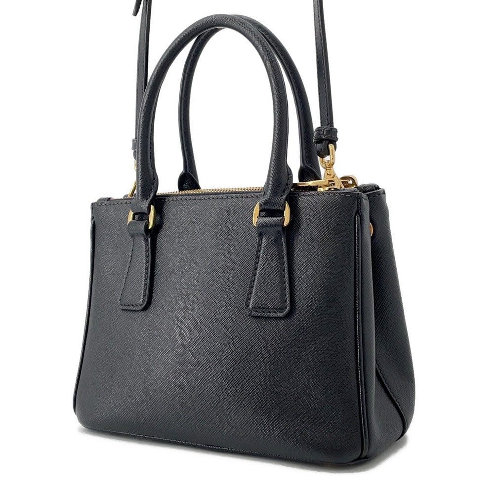 Galleria Way Shoulder Bag Ba Saffiano Leatherleather Black