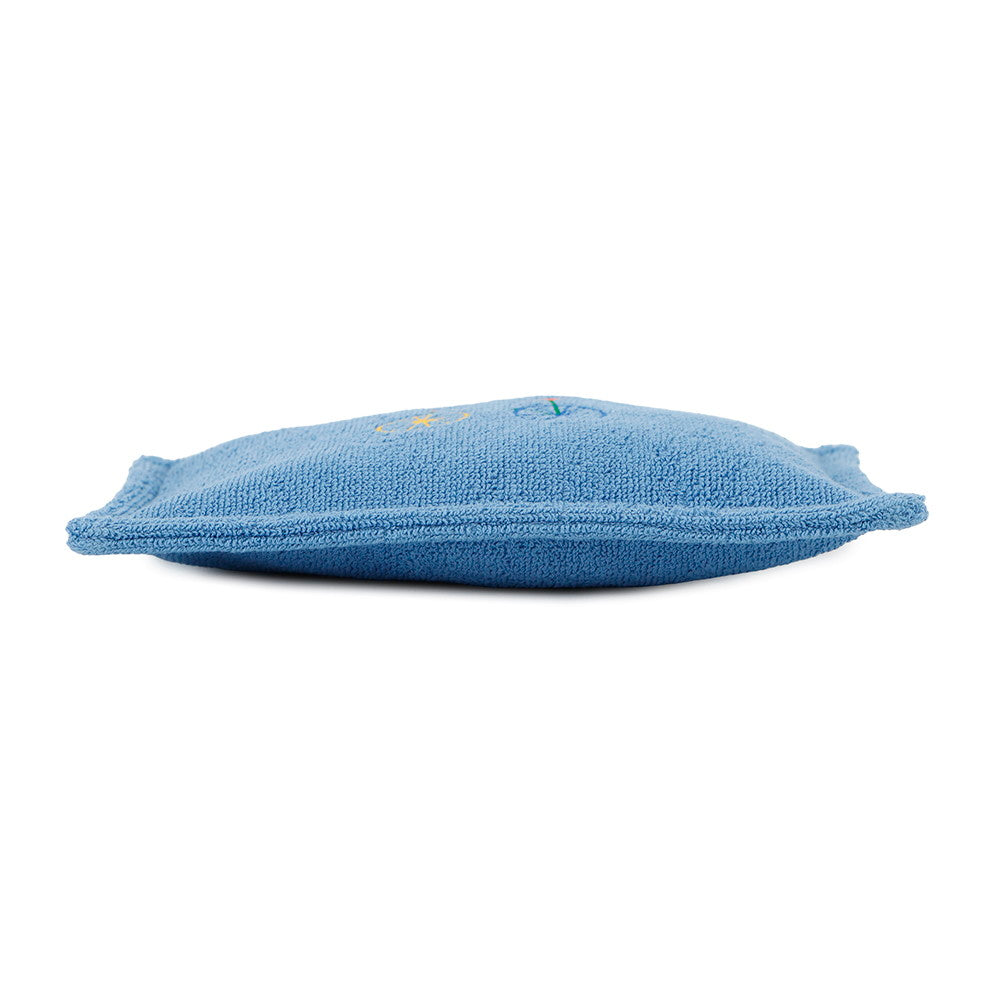 Les Cabans Flat Pouch Cotton Size Pm Blue Shoes