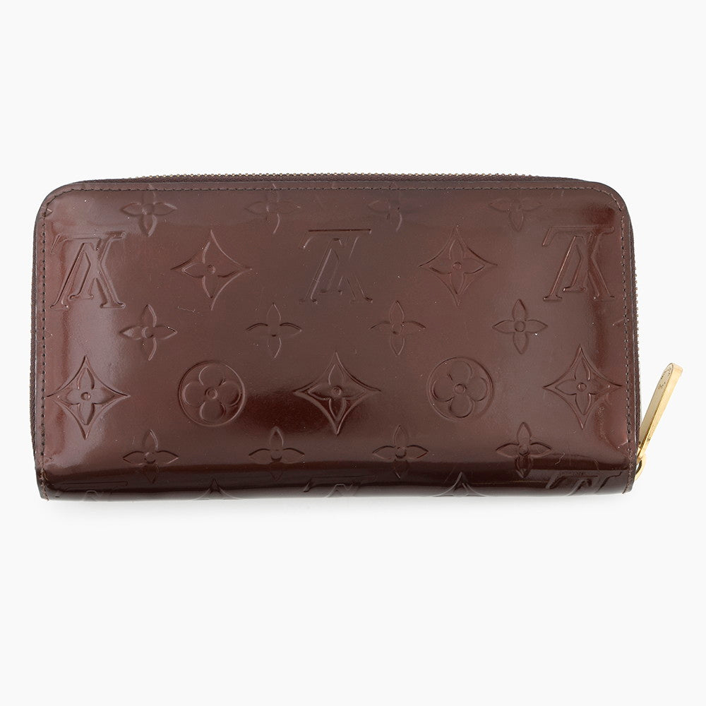 Louis Vuitton Zippy AmaranteM93522 Monogram Vernis Leather Wallet Case