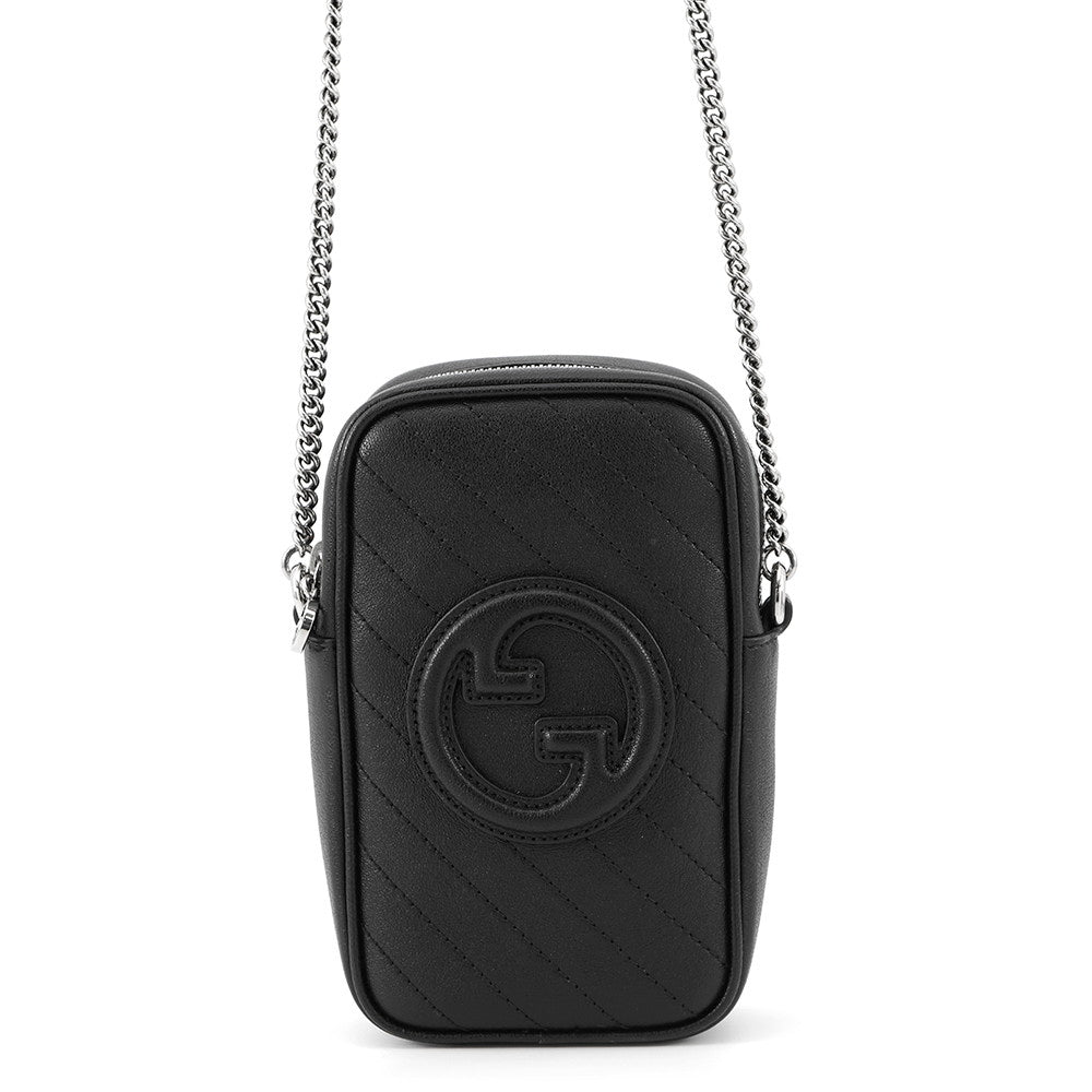 Gucci Blondie ChainShoulder Black760315 Leather Shoulder Bag