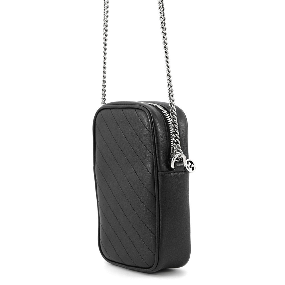 Gucci Blondie ChainShoulder Black760315 Leather Shoulder Bag