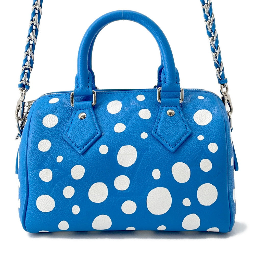Louis Vuitton LVxYK Speedy Bandouliere BlueM46425 Empreinte Monogram Leather Handbag