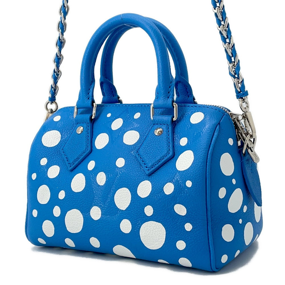 Louis Vuitton LVxYK Speedy Bandouliere BlueM46425 Empreinte Monogram Leather Handbag