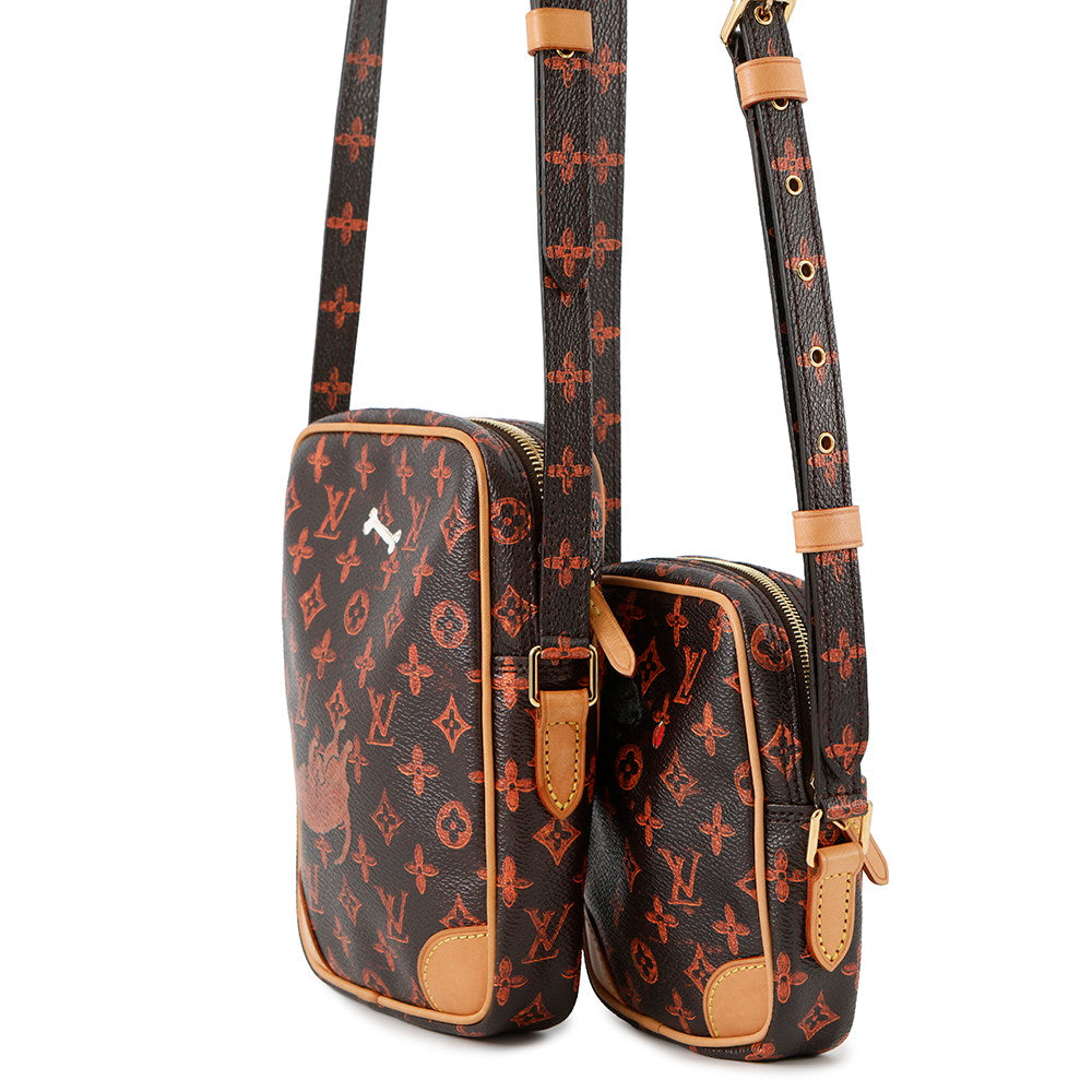Louis Vuitton Paname Set OrangeM44399 Catogram Transformed Monogram Brown Handbag