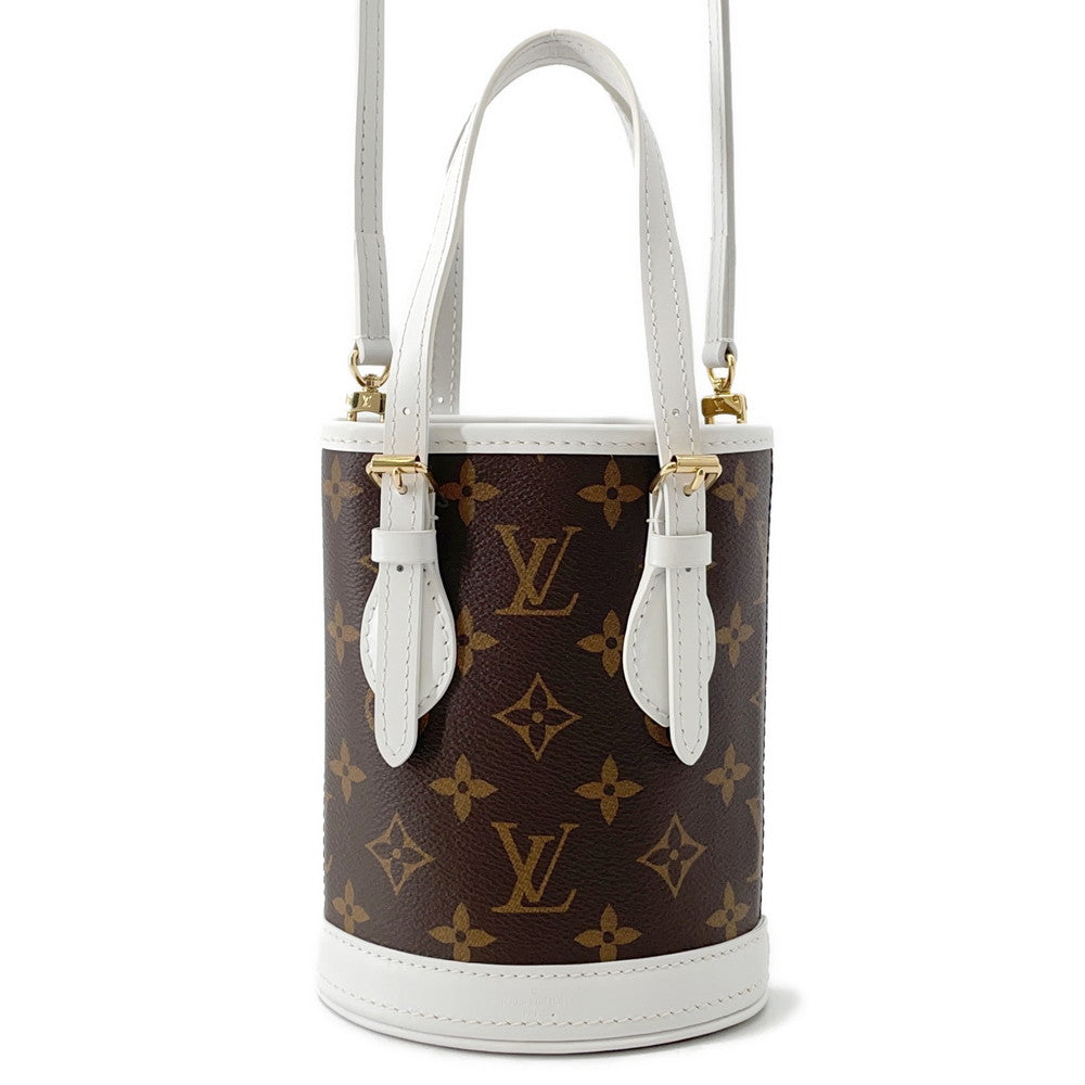 Louis Vuitton bucket BlancM81489 Monogram Brown Nano Bucket Bag