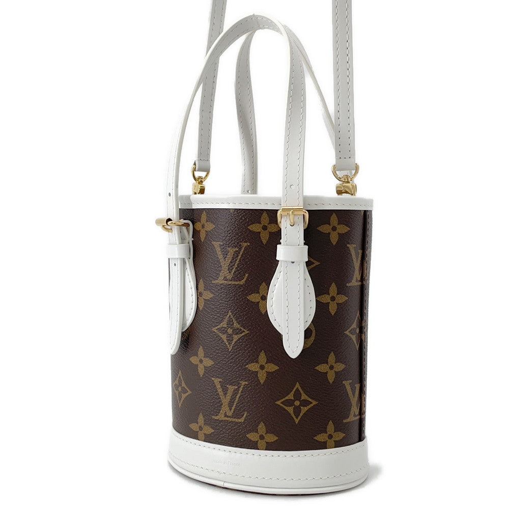 Louis Vuitton bucket BlancM81489 Monogram Brown Nano Bucket Bag