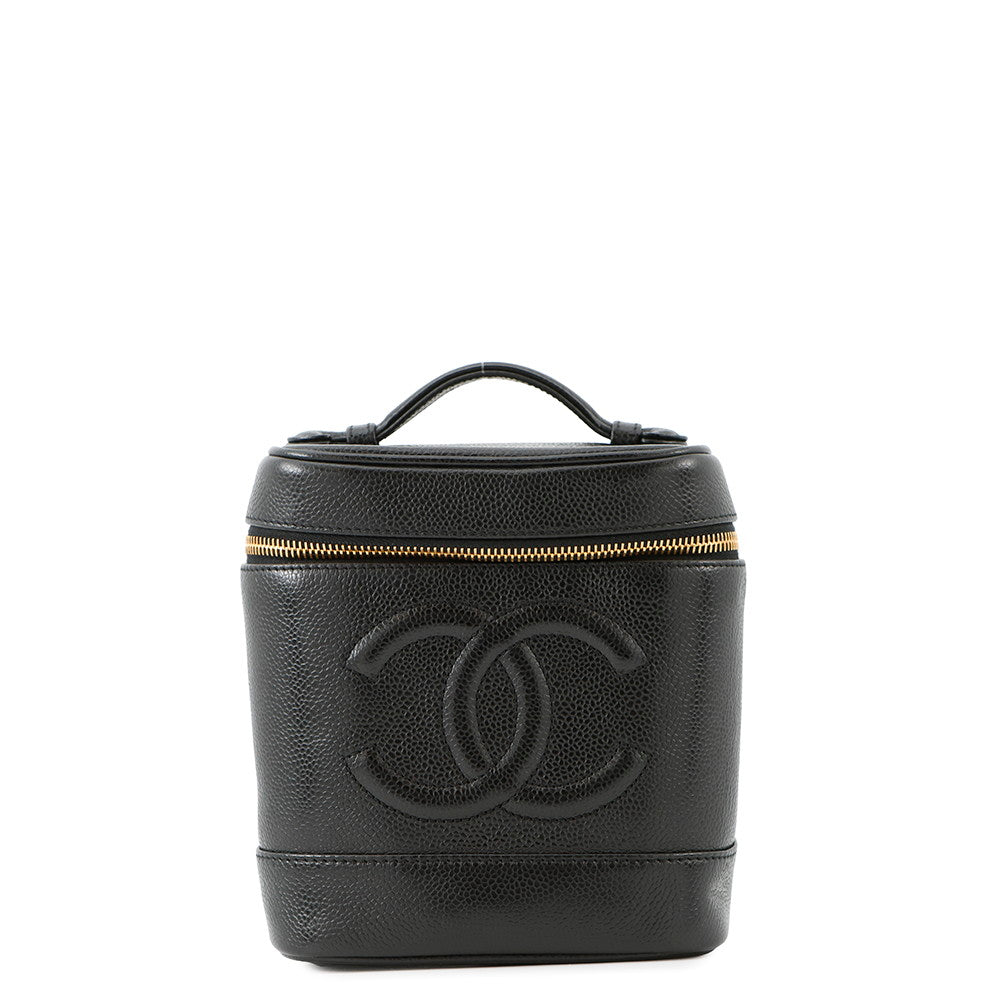 Chanel Vanity BlackA01998 Caviar Leather Handbag