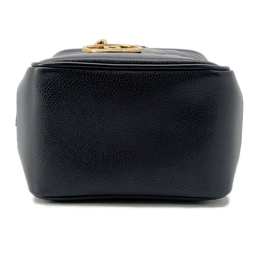 Chanel Matelasse vanity Caviar Black Leather Handbag