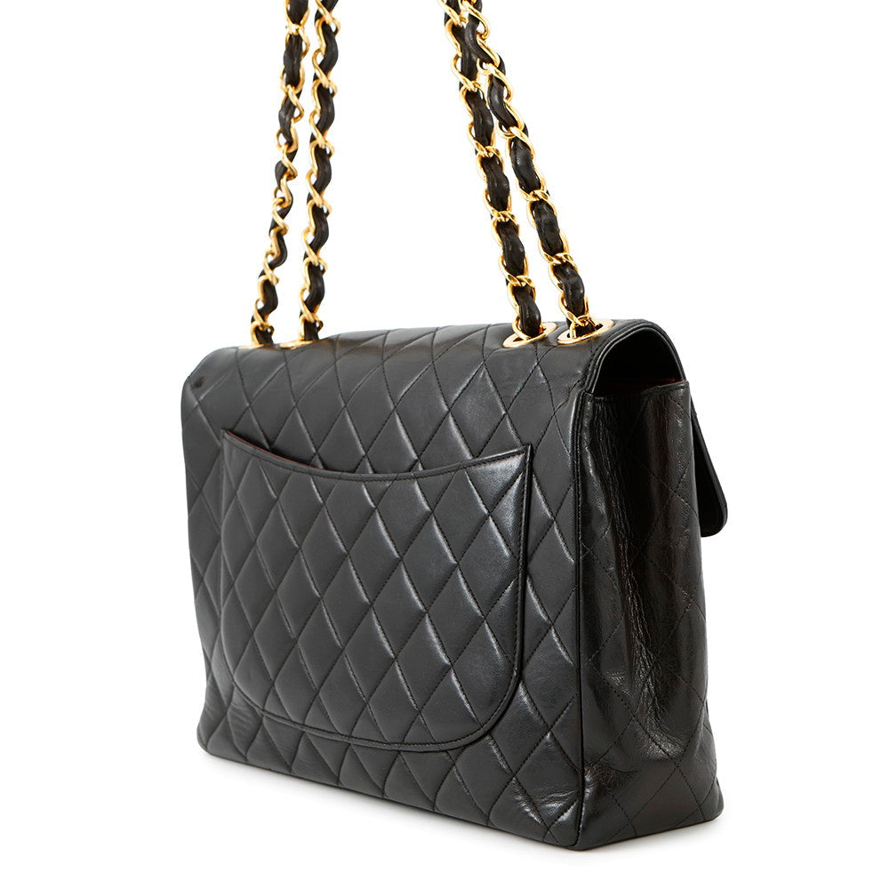 Chanel Single Flap Matelasse BlackA04412 Lambskin Shoulder Bag