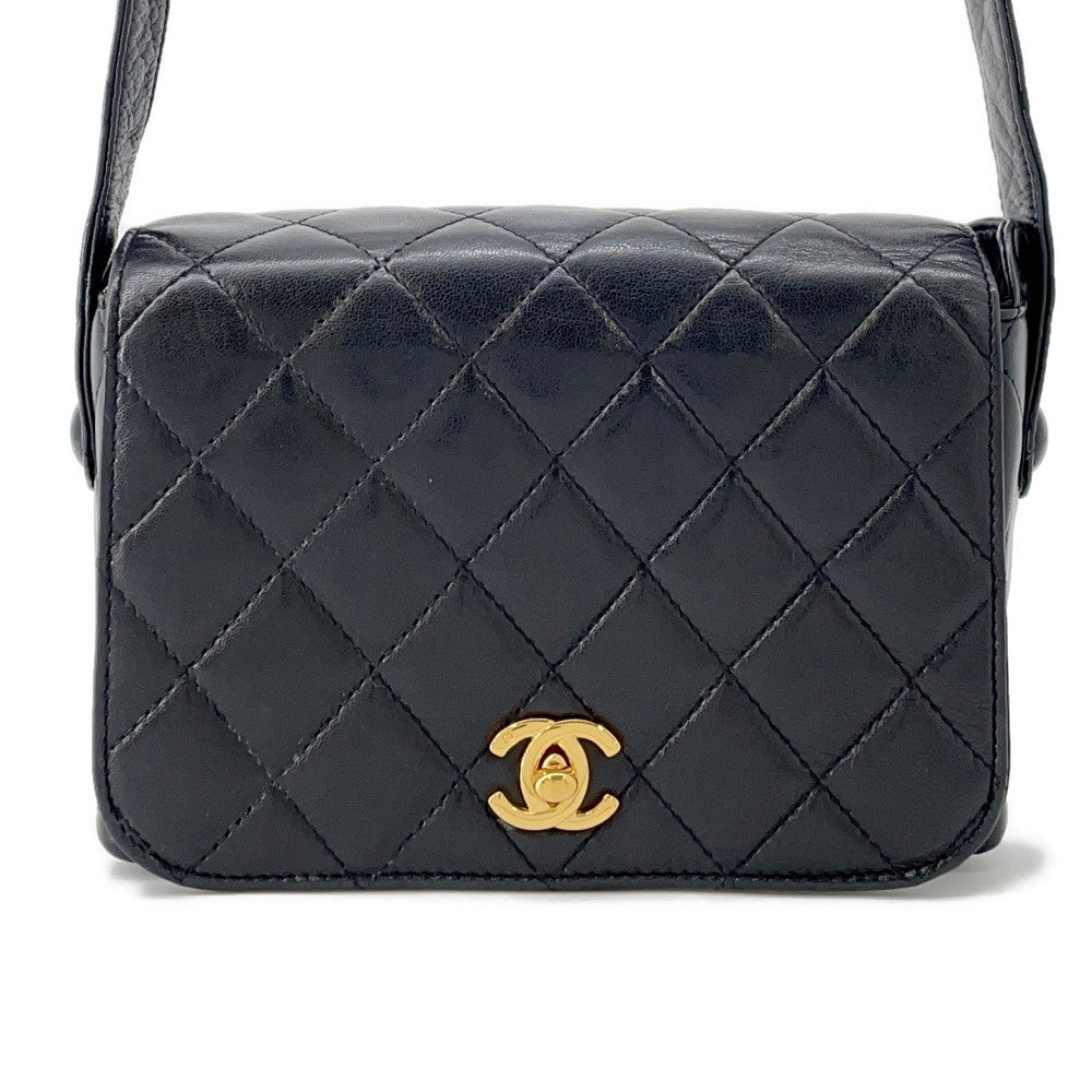 Chanel Full Flap Matelasse Lambskin Black Shoulder Bag