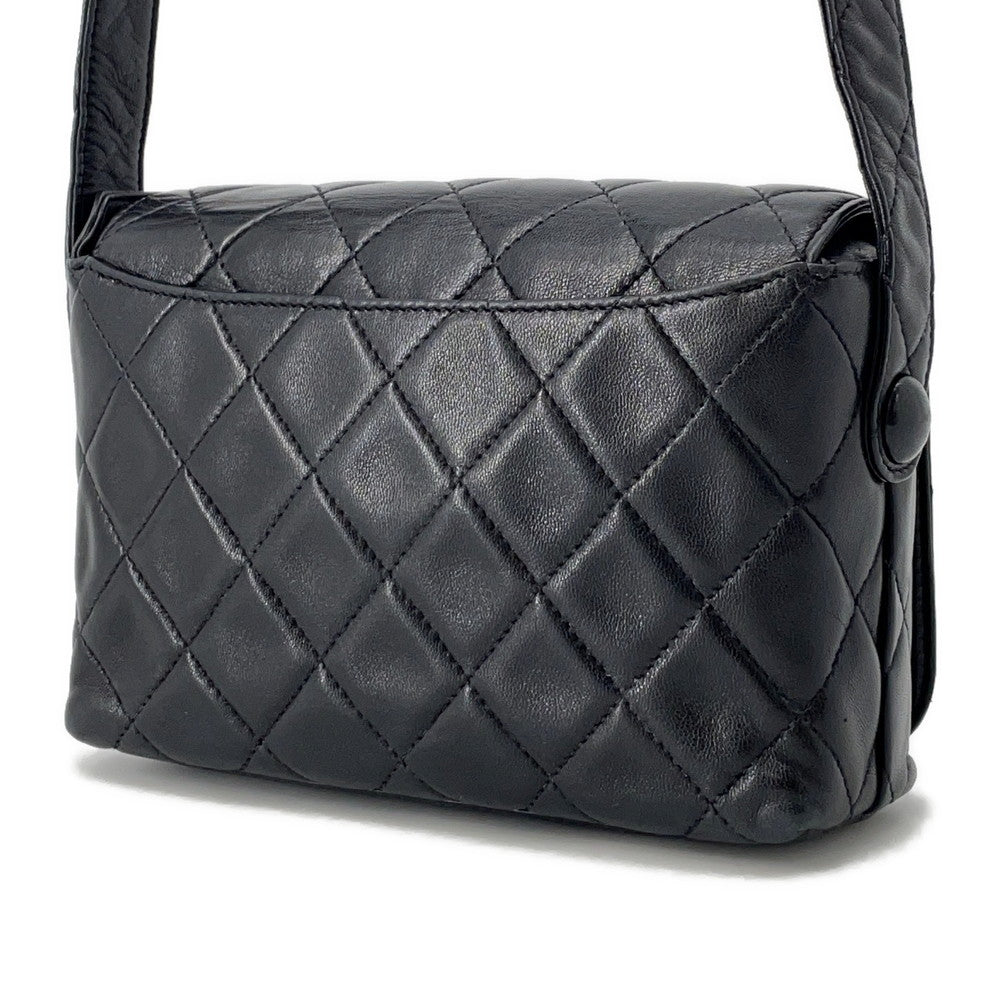 Chanel Full Flap Matelasse Lambskin Black Shoulder Bag