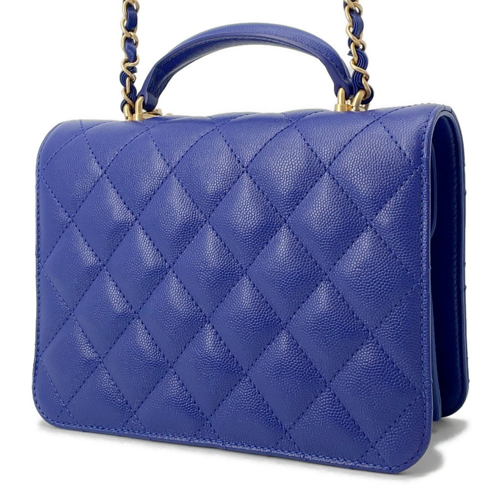 Chanel Matelasse 2WAYBag BlueAS4286 Caviar Leather Handbag