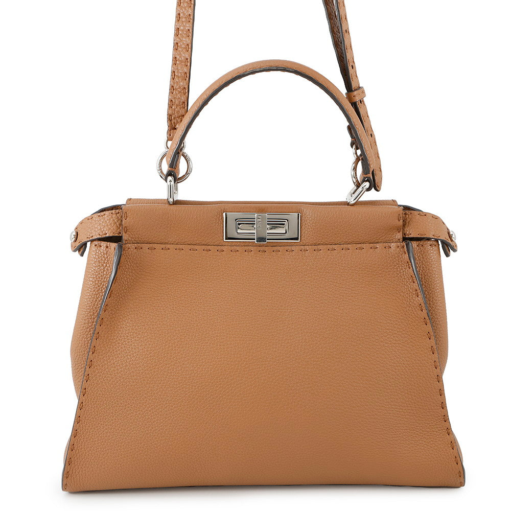 Fendi Selleria Peekaboo Brown8Bn226 Leather Travel Bag