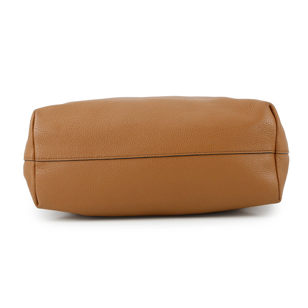 Vitello Phoenix Tote Bg Handbag Leather Brown Tote Bag