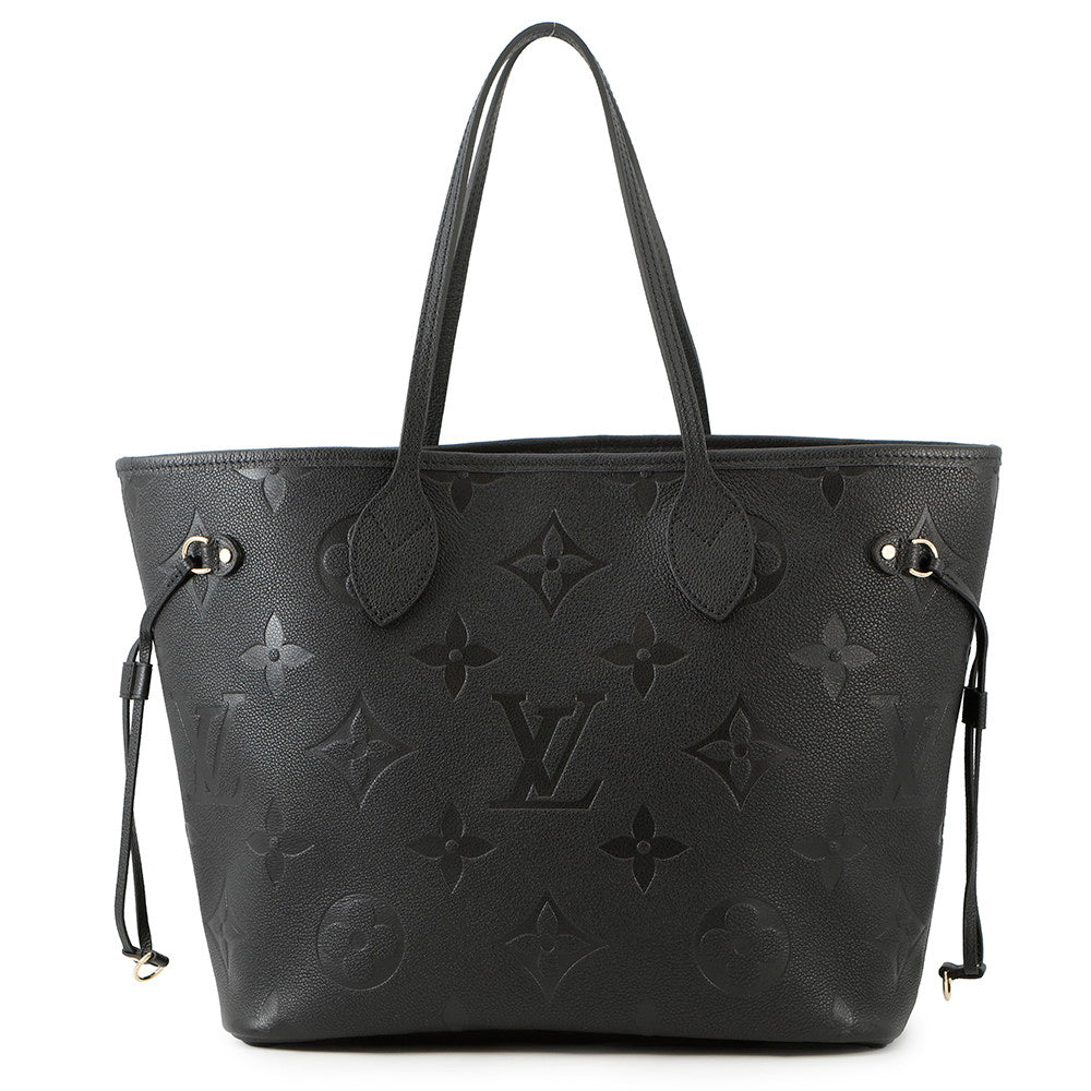 Louis Vuitton Neverfull NoirM45685 Monogram Empreinte Leather Tote Bag