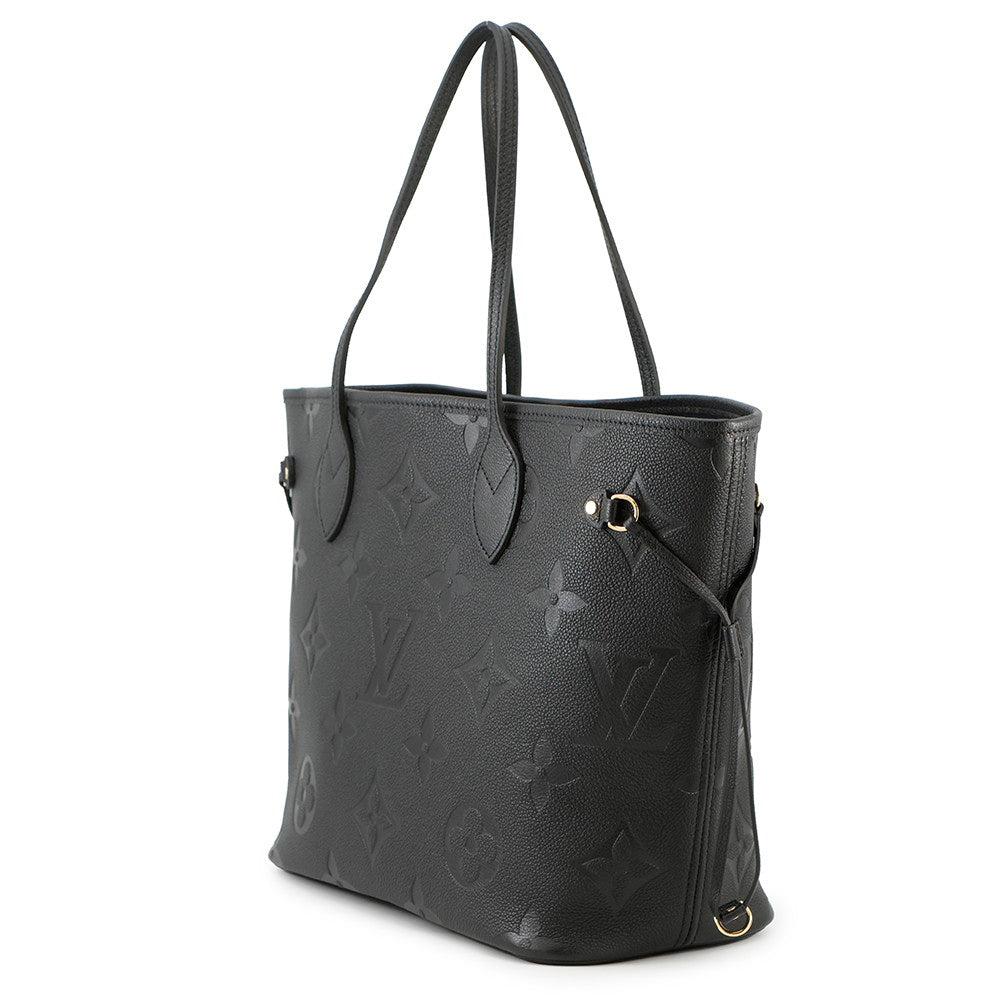 Louis Vuitton Neverfull NoirM45685 Monogram Empreinte Leather Tote Bag