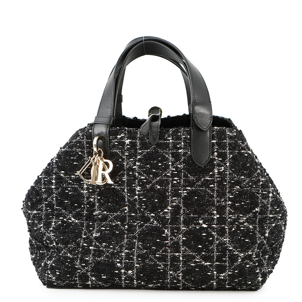 Dior Handbag ?Tu Jules Bag WhiteM2821OTKV Tweed Calf Leather Black