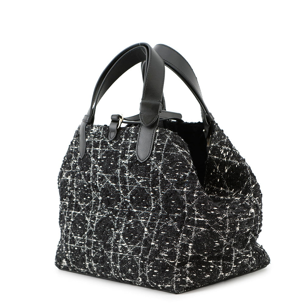Dior To Jules Bag Whitem Otkv Tweed Calf Leather Black Travel Bag