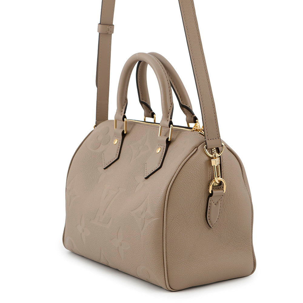 Louis Vuitton Speedy Bandouliere TourterelleM59273 Monogram Leather Empreinte Handbag 2
