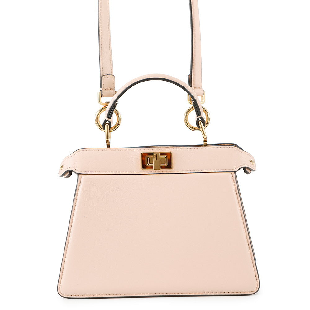Fendi Peekaboo Icy You Beige8Bn335 Leather Mini Travel Bag
