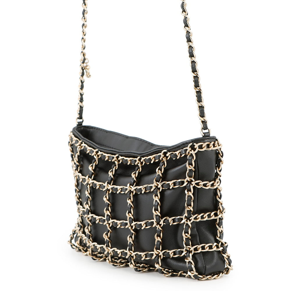 Chanel Cruise Collection 2WAY BlackAS1622 Lambskin Shoulder Bag