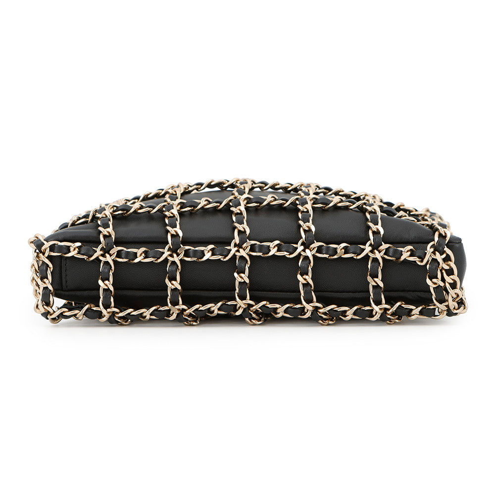 Chanel Cruise Collection 2WAY BlackAS1622 Lambskin Shoulder Bag
